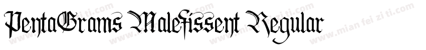 PentaGrams Malefissent Regular字体转换